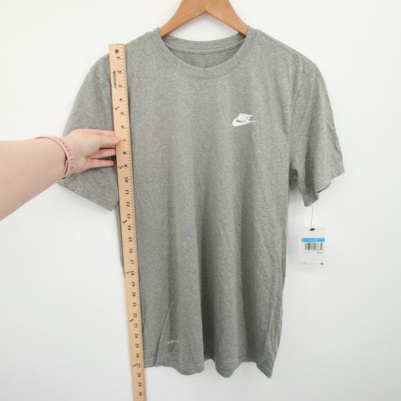 Nike TShirt Dark Grey Heather Polyester Dri Fit Athletic Workout Medium NWT - Picture 6 of 11